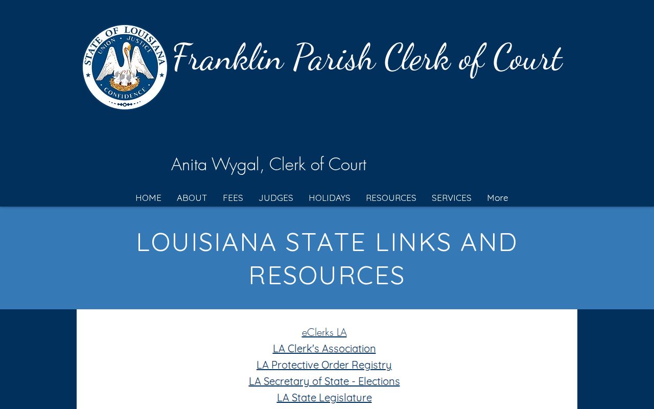 Franklin Parish court records public-record request information
